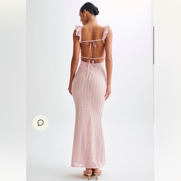 Meshki Ezra Lace Maxi Dress - Powder Pink - Picture 2 of 8